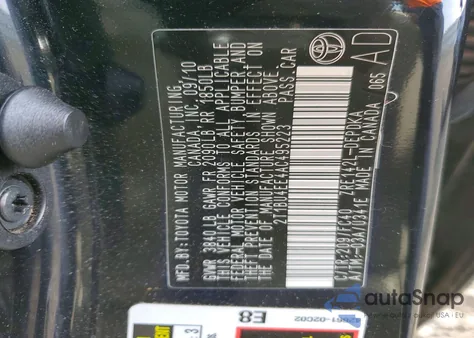 2010 Toyota Corolla Base из США, поврежденный, VIN 2T1BU4EE4AC495223